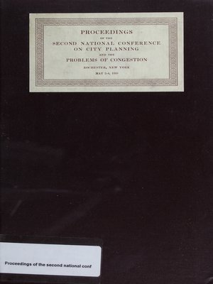 cover image of Proceedings of the Second National Conference on City Planning and the Problems of Congestion